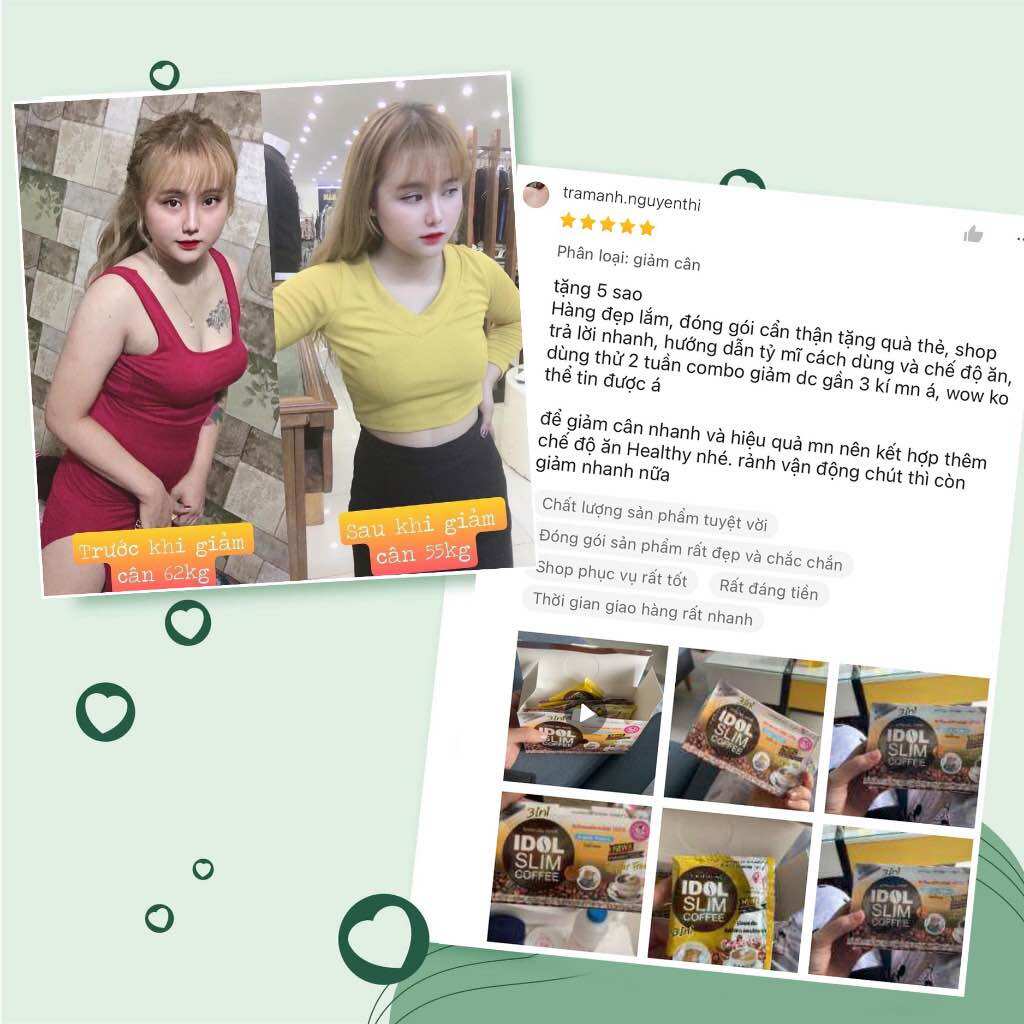 Cà Phê Giảm Cân Idol Slim Coffee Cafe Giảm Cân Cấp Tốc Thái Lan
