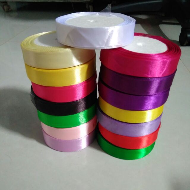 Ruy băng lụa 2cm x 20m đủ màu