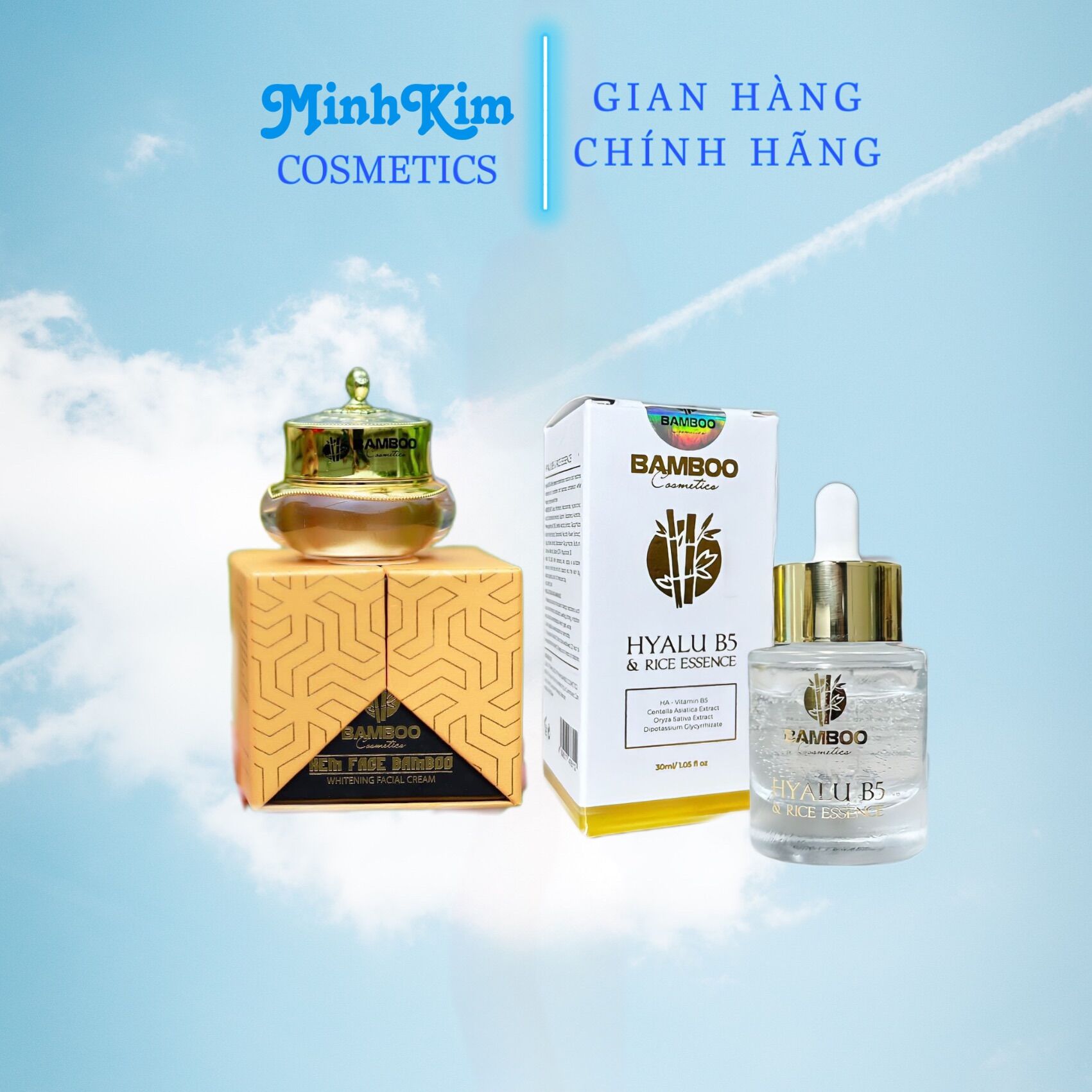Combo kem face Bamboo và serum B5 Bamboo