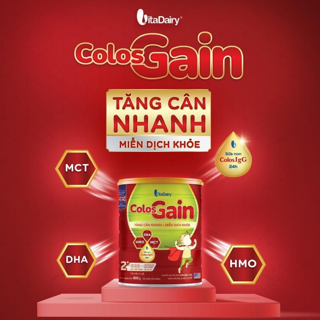 [TRỢ GIÁ] Sữa bột Colos Gain 1+ 800g