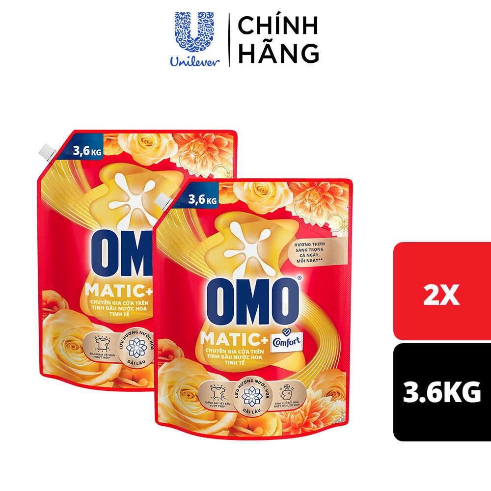 Combo 2 túi Nước giặt OMO Matic túi 3.6kg/3.9kg