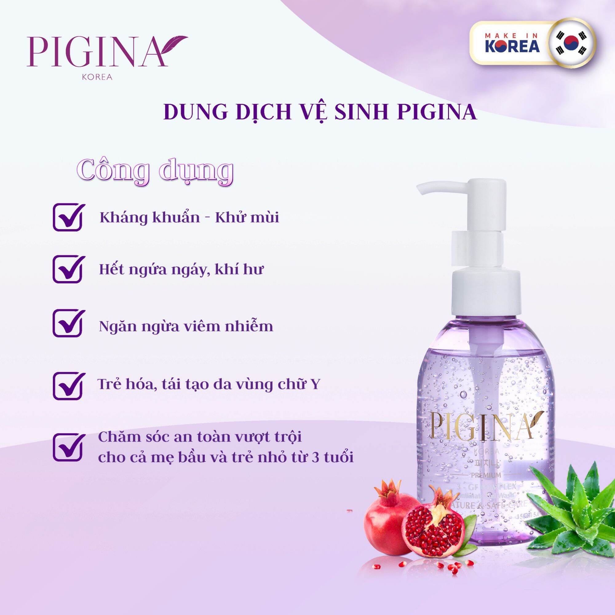Dung dịch vệ sinh phụ nữ Pigina 150ml