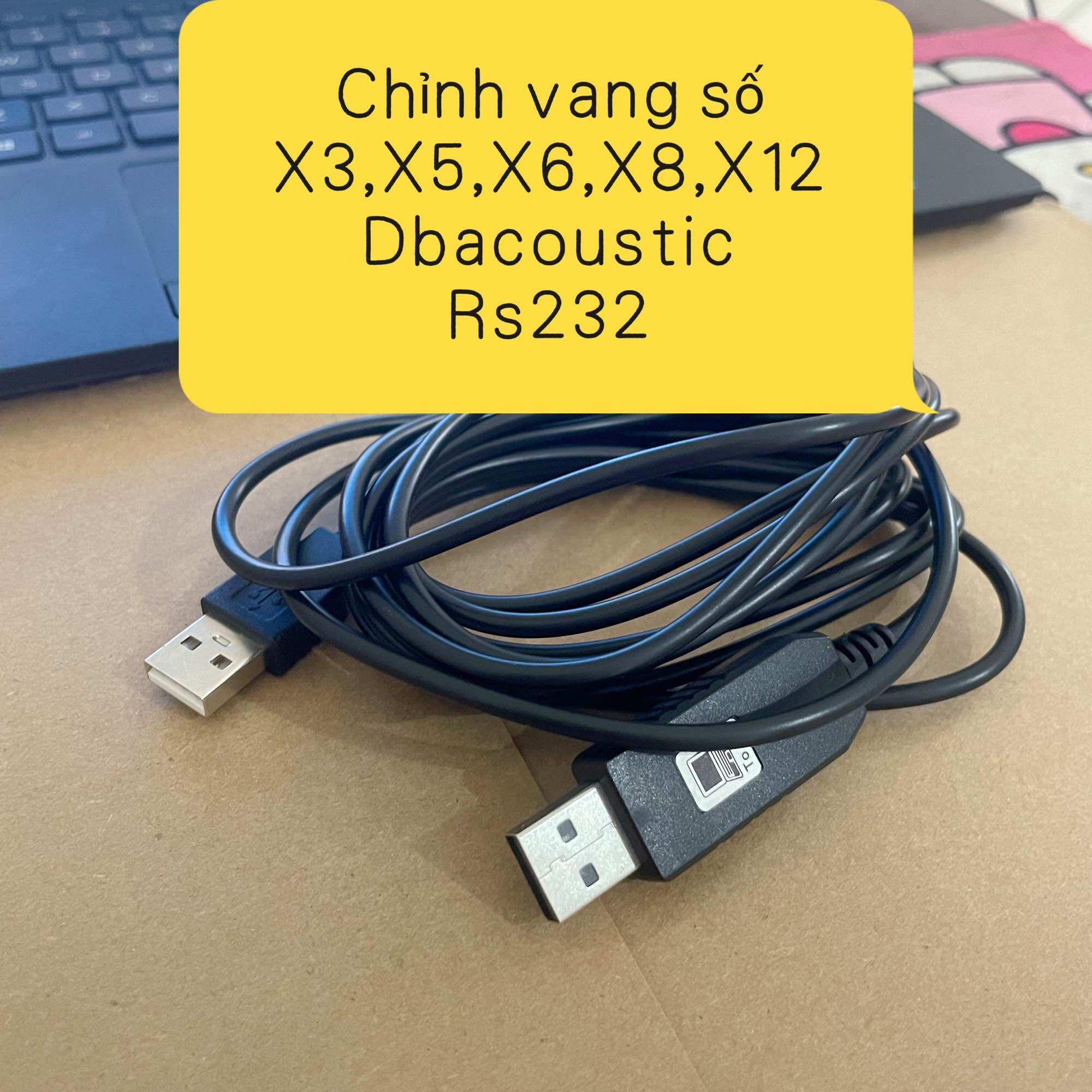 Dây cáp chỉnh vang số X3,X5,X6,X8,X12, Dbacoustic, Rs232. Dài 3 mét. Kết nối 100% thành công.