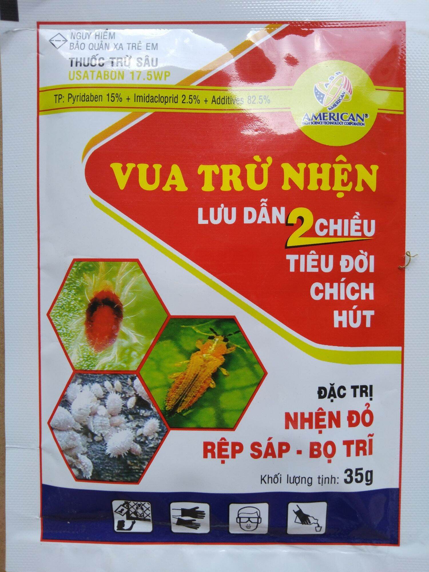 Vua trừ nhện - gói 35g - lưu dẫn 2 chiều - chuyên trừ nhện đỏ, bọ trĩ, rệp sáp.
