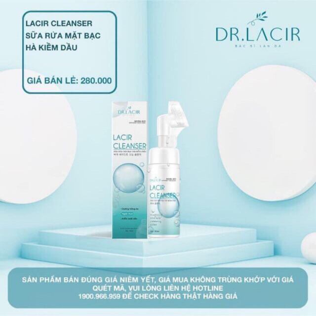Sữa rửa mặt bạc hà kiềm dầu dr.lacir lamer