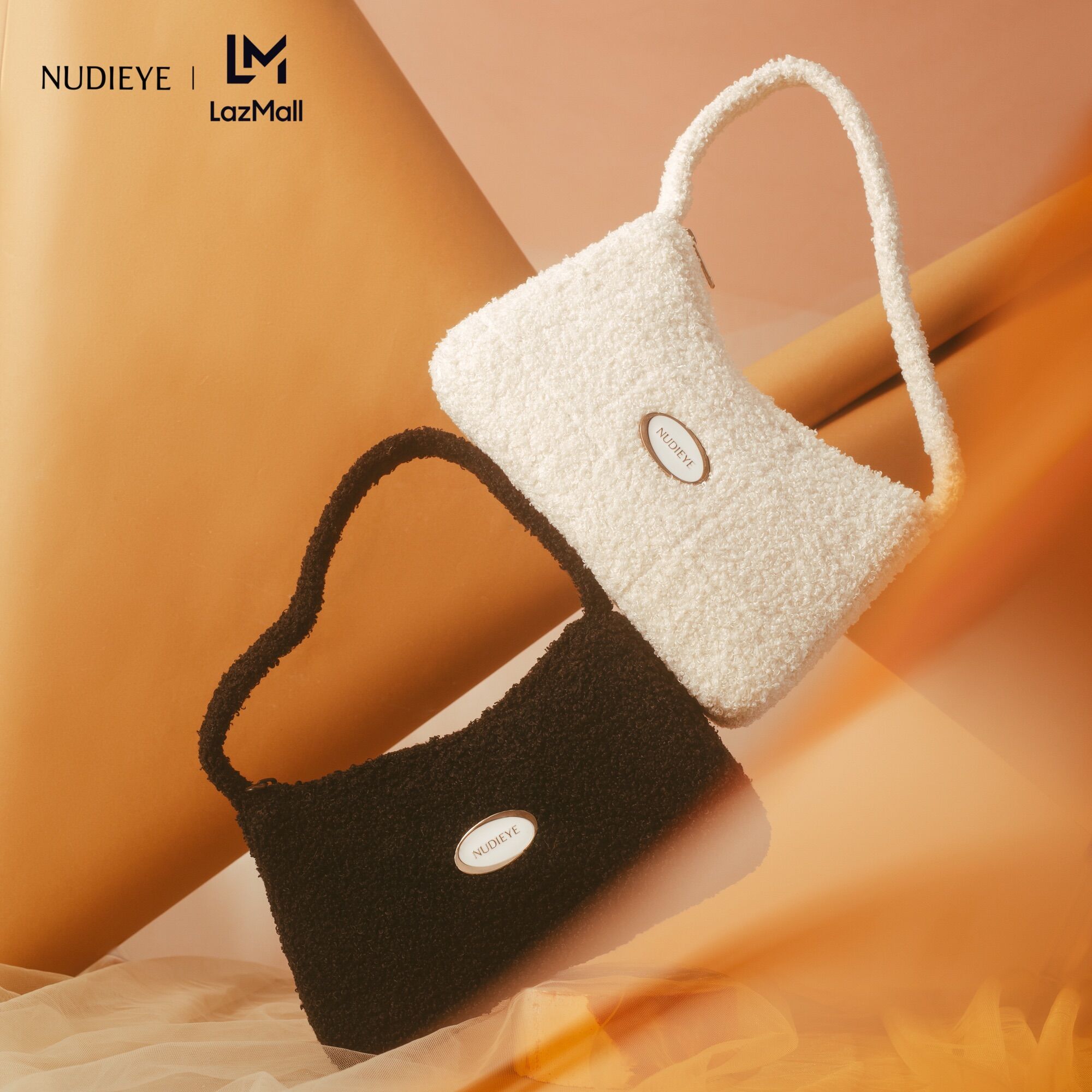 Nudieye - túi xách nữ naomi faux fur shoulder bag