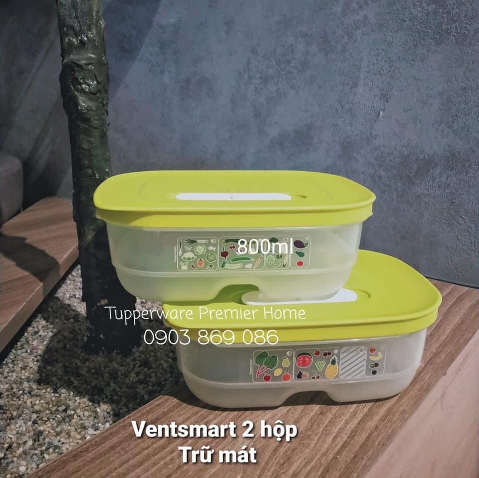 Set 2 hộp trữ mát có nút hô hấp Ventsmart 800ml