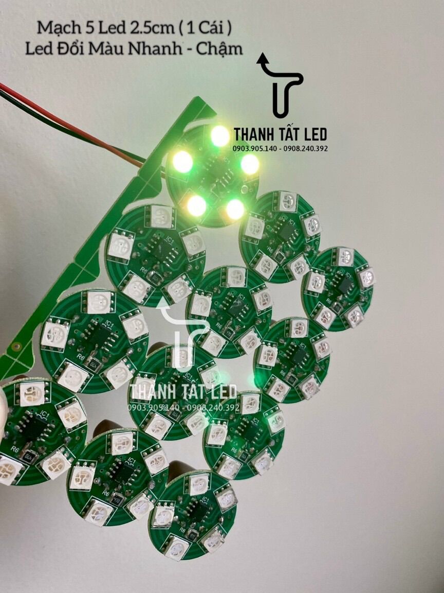 Bo mạch LED đèn thờ pha lê siêu sáng 1 Cái 2,5cm Tròn
