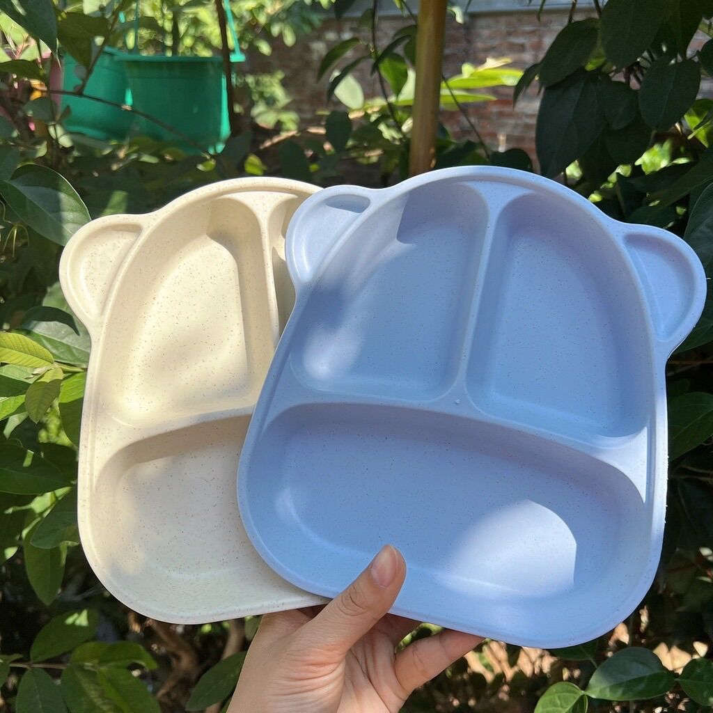 Khay ăn dặm lúa mạch hình khỉ cho bé