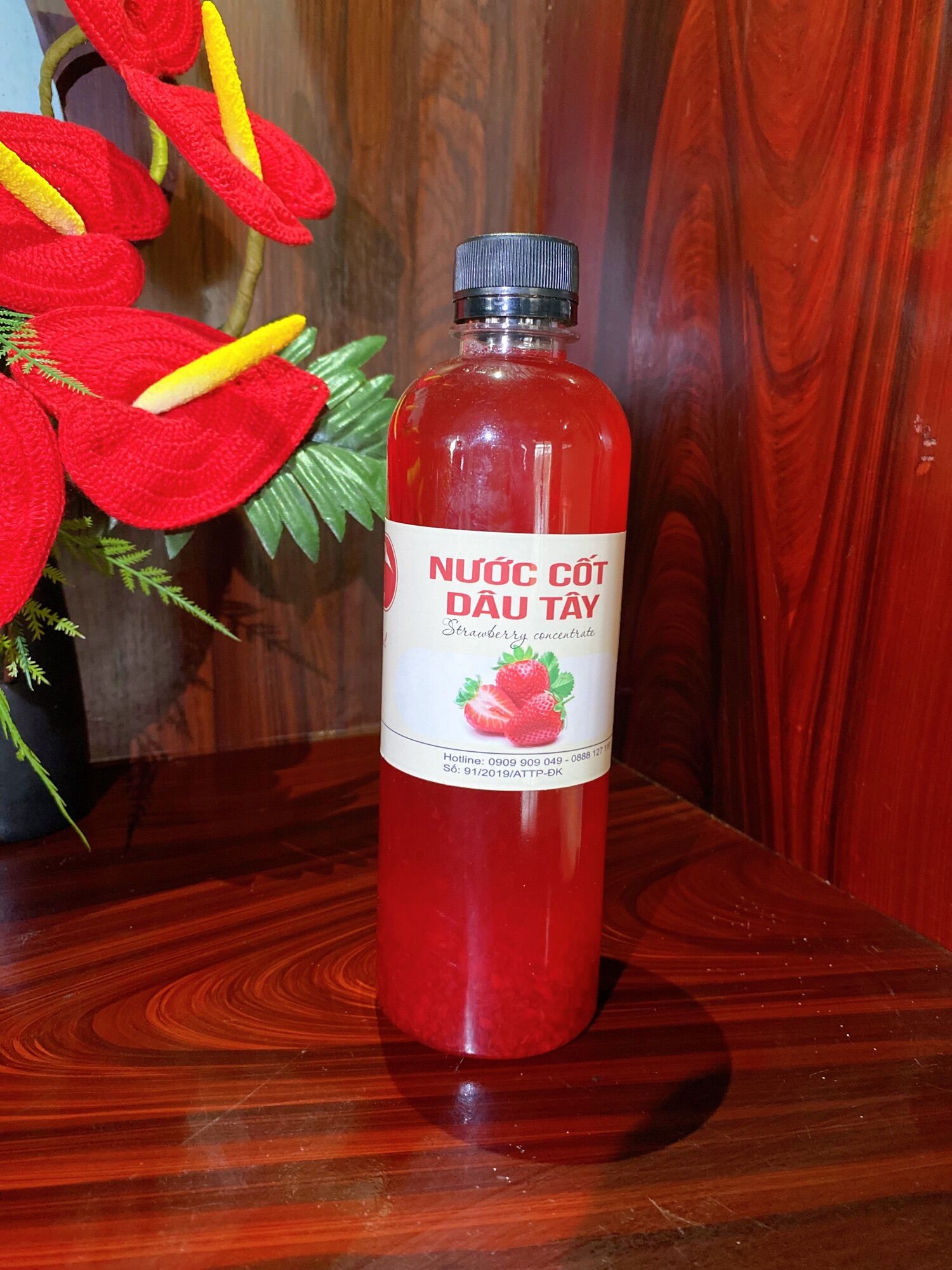 500ml Nước cốt dâu tây - Đặc sản Đà Lạt