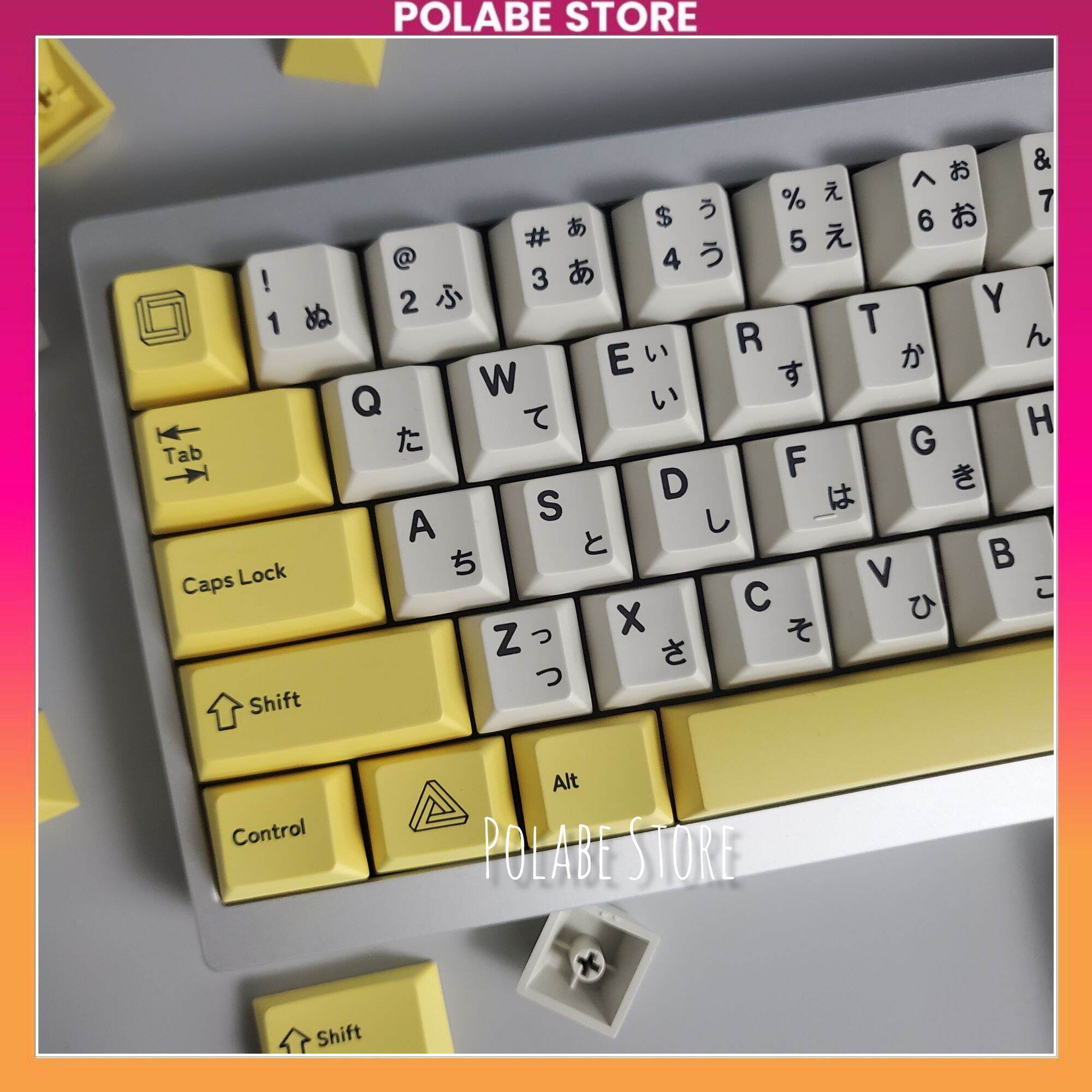 Keycap Serika Summer Cherry profile bàn phím cơ Polabe Store PBT Dyesub