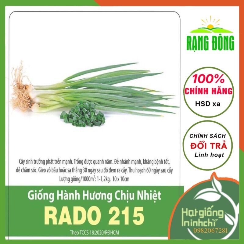 Hạt giống hành lá - Hành hương RADO 25 , rau củ quả trồng quanh năm, kháng bệnh tốt