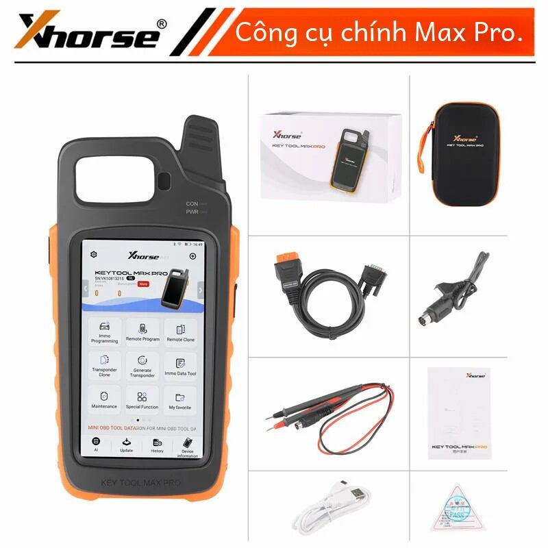 Công Cụ Lập Trình Chìa Khóa Ô Tô Xhorse VVDI Key Tool Max Pro Với Chức Năng MINI OBD, Đọc Điện Áp & Dòng Rò Rỉ Giá 24,829,000 Đồng*Miễn phí vận chuyển