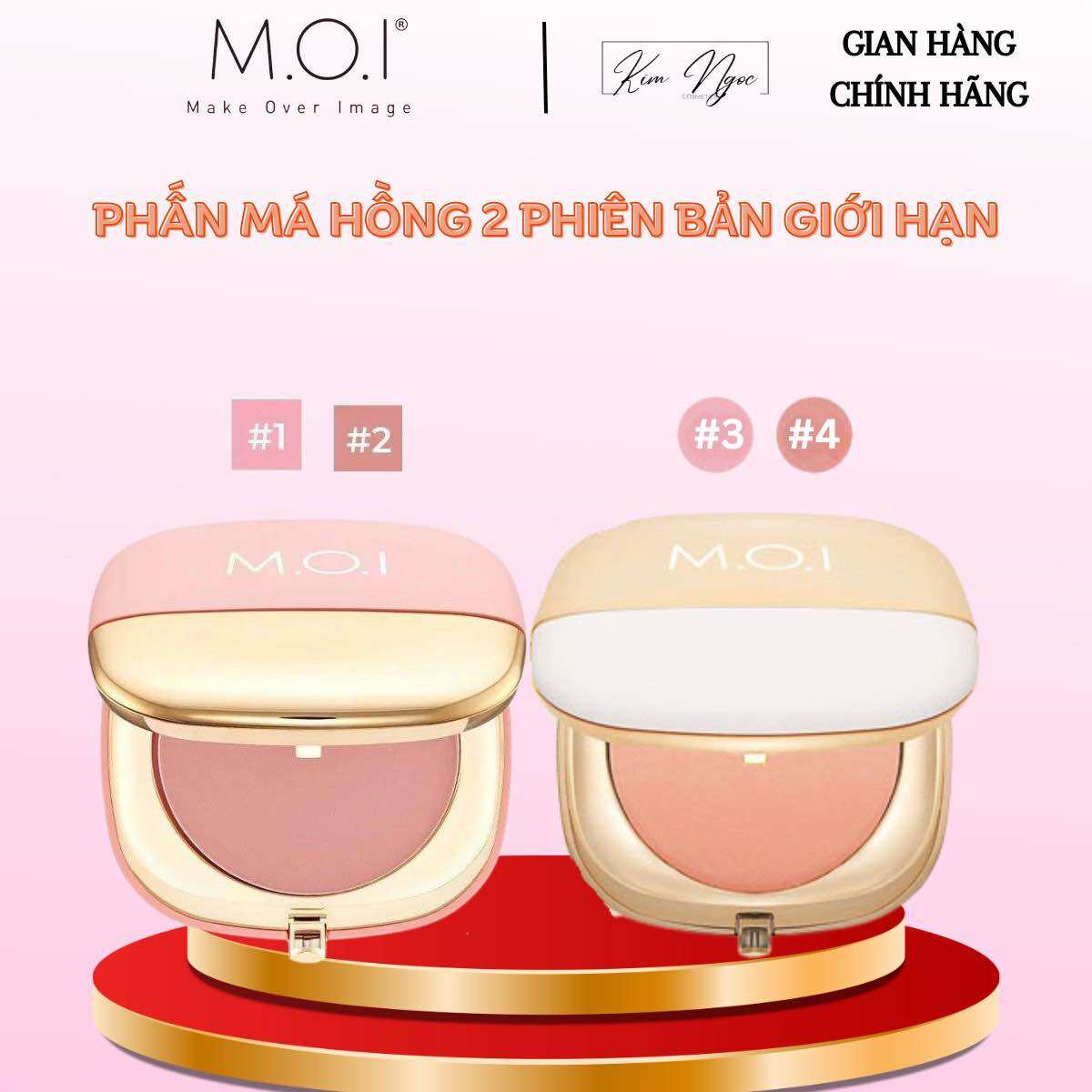 Phấn Má Hồng M.O.I Cosmetics Hồ Ngọc Hà Hạt Phấn Nano Siêu Nhuyễn Mịn Ửng Hồng Tự Nhiên Bám Màu Lâu Trôi Thiết Kế Cọ Rời Nam Châm Hút