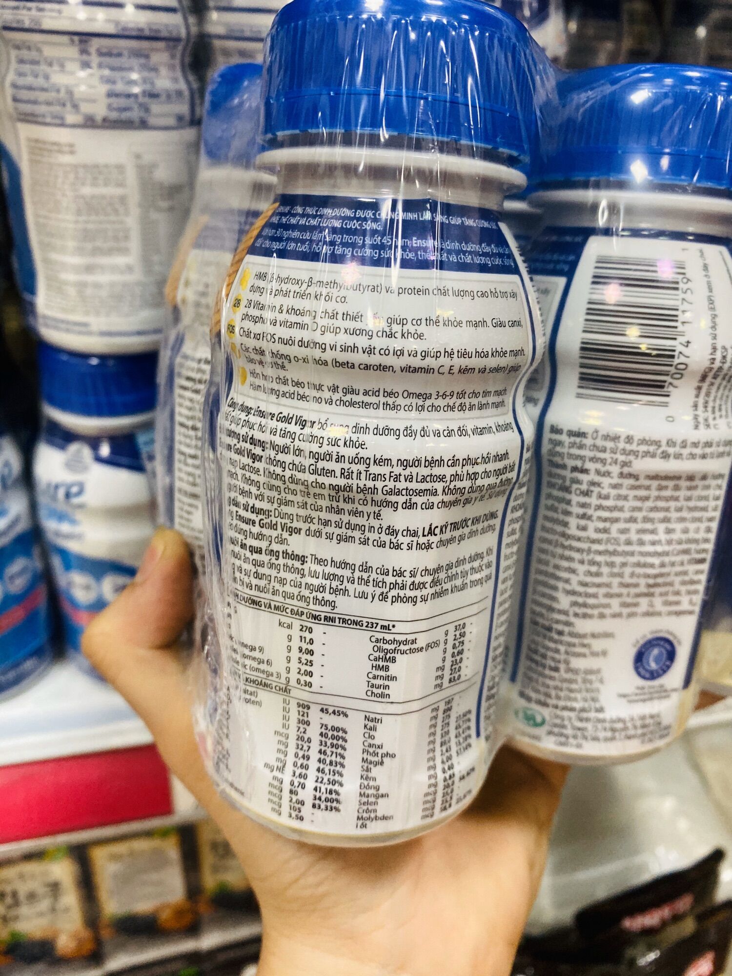 Lốc 6 chai sữa nước Ensure Vigor 237ml