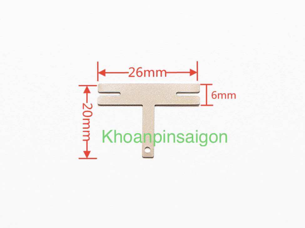 Combo 100 miếng kẽm hàn cell pin chữ T, có lỗ