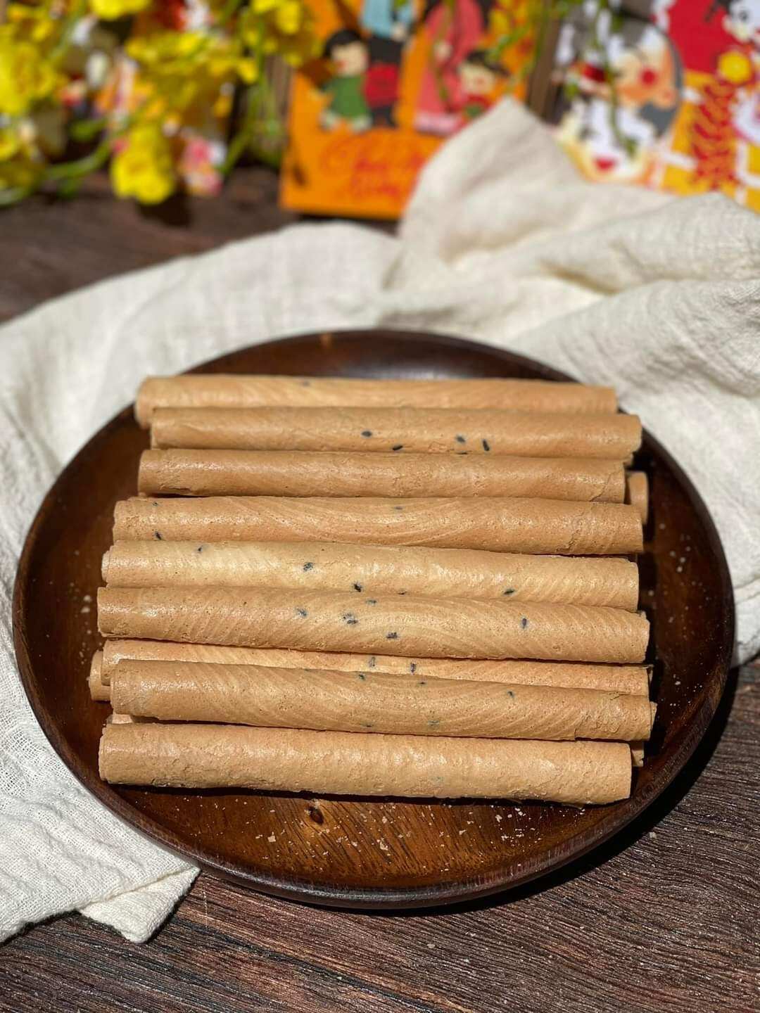 Bánh ống mè (bánh quế cốt dừa siêu béo) 1kg