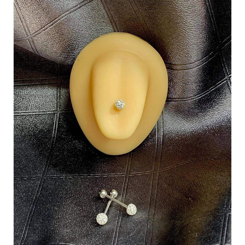 Khuyên Lưỡi - Khuyên lưỡi đính đá - Khuyên thép y tế không gỉ