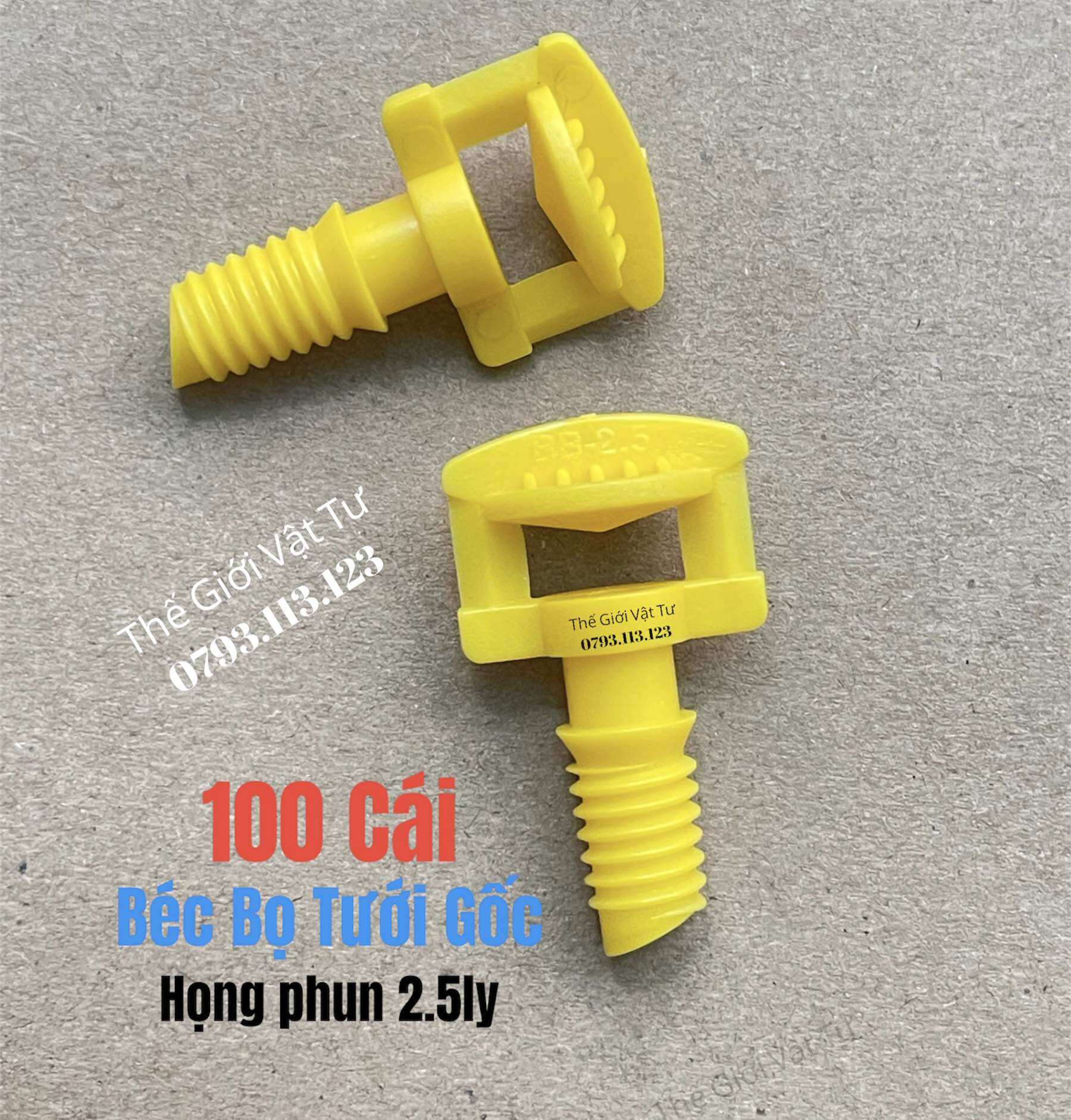 Bán sỉ 100 cái béc bọ tưới gốc họng phun 2.5 ly