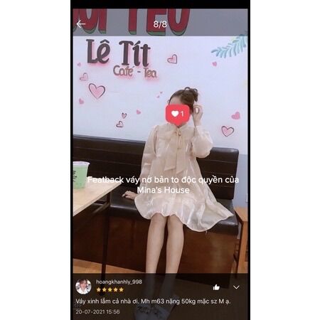 Váy babydoll lụa xếp tầng / mina’s house
