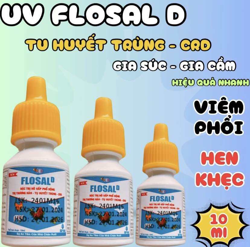 FLOSAL D - SẢN PHẨM DÀNH CHO GÀ ( 10ml/lọ ) - HÀNG CHÍNH HÃNG UV-VIETNAM