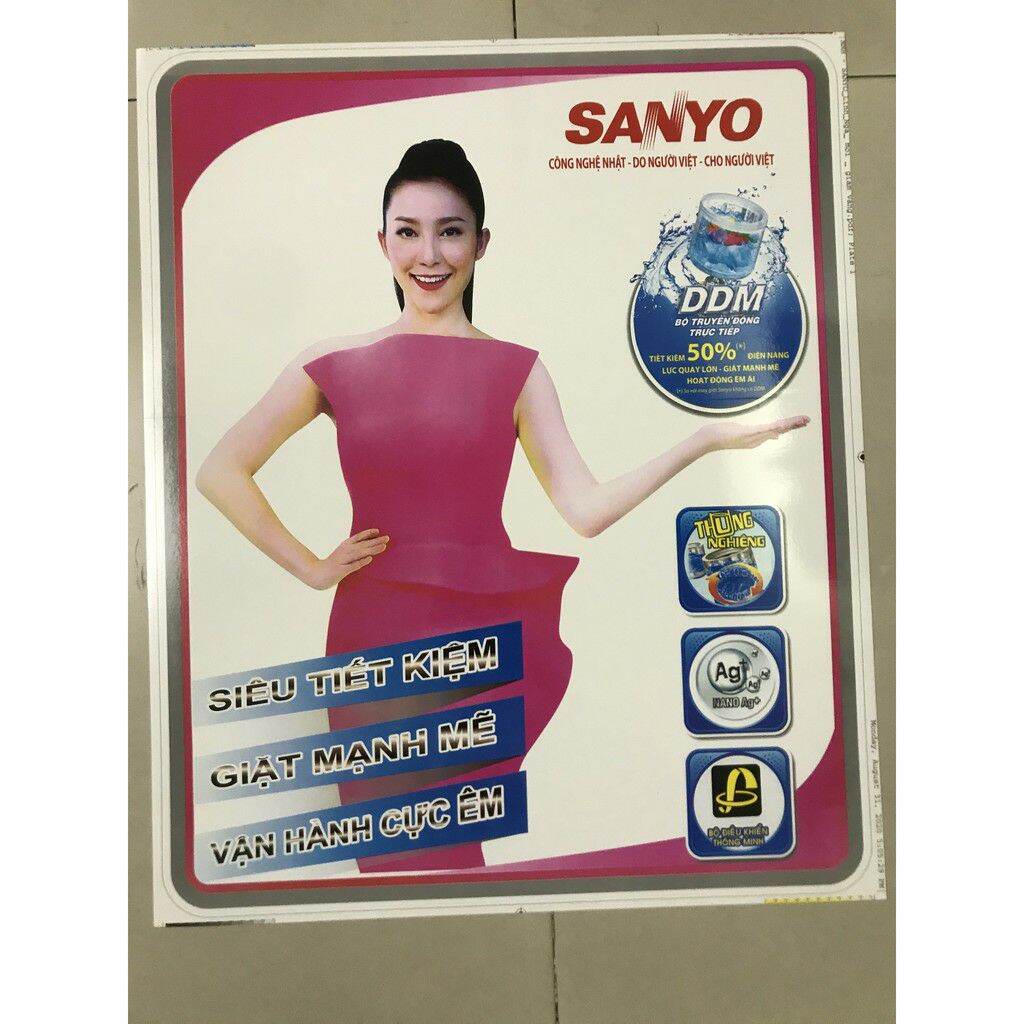 combo 5 tem dán máy giặt Sanyo