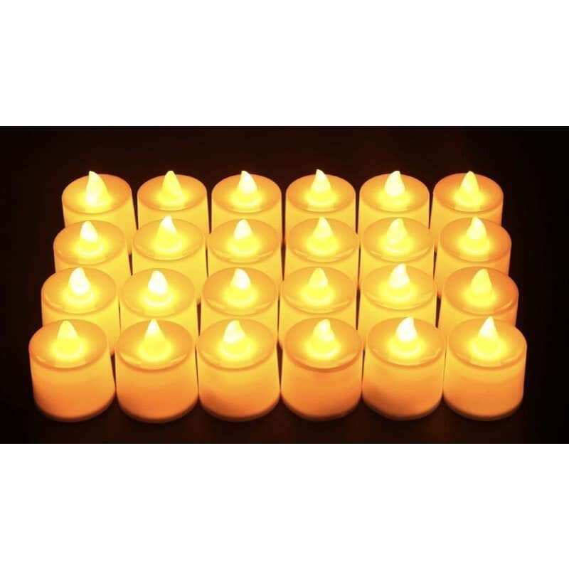 Sét 24 nến 🕯️ điện tử led trang trí ánh vàng ấm