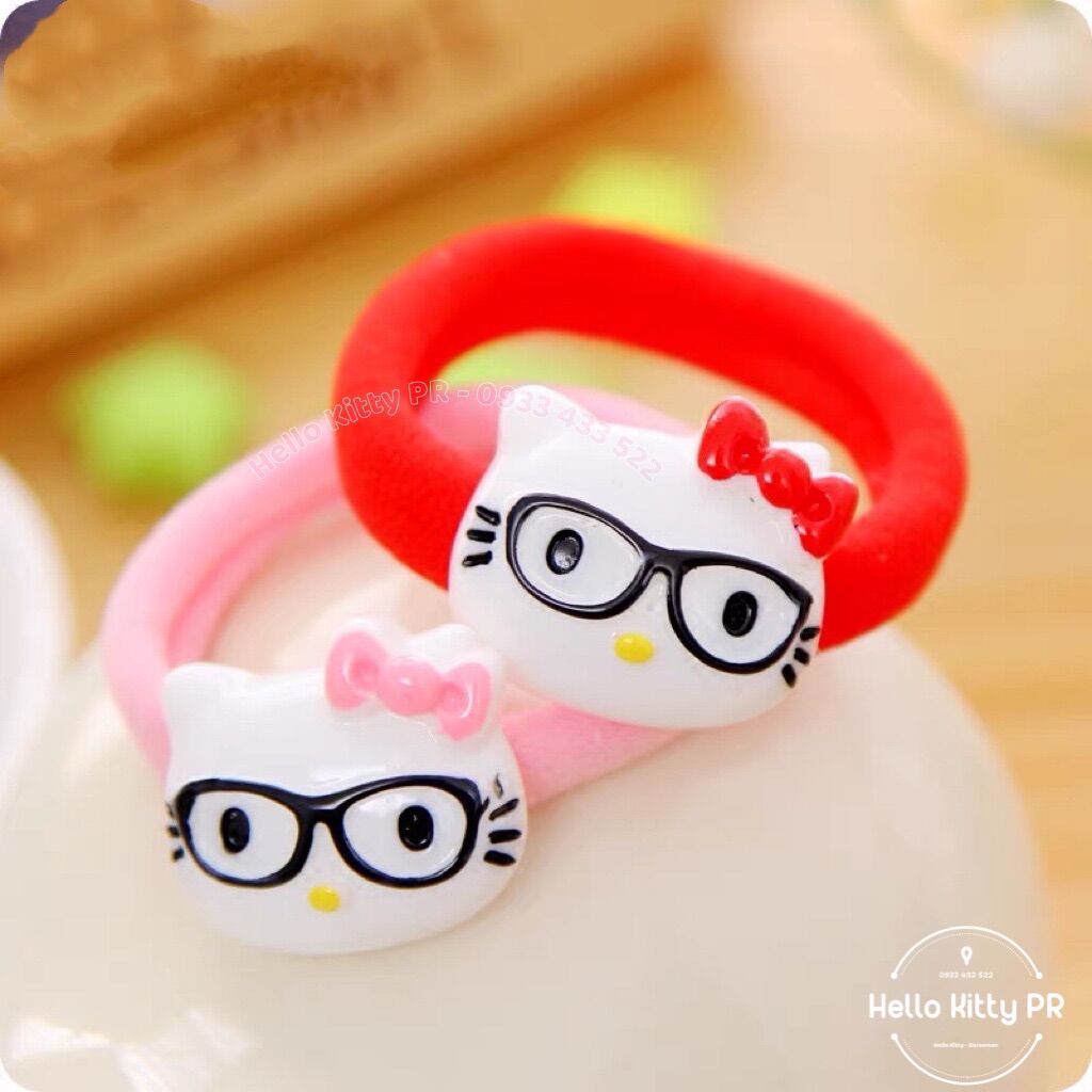 Thun cột tóc Hello Kitty
