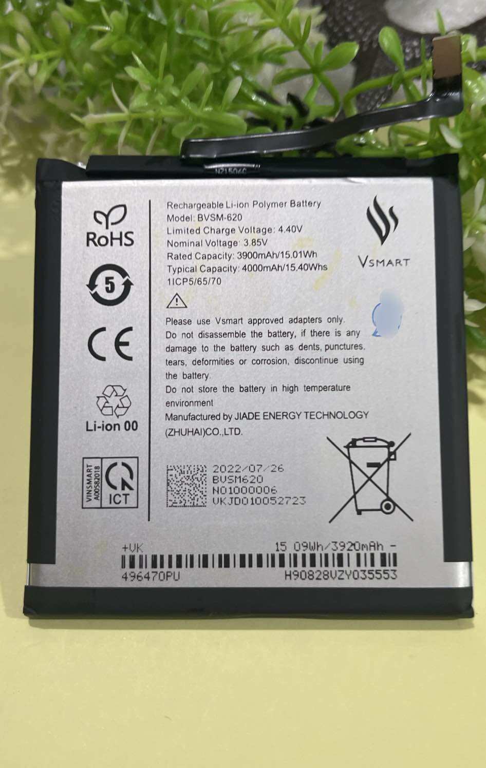 Pin vsmart live | bvsm-620 | m620 | v620a 4000mah hàng chuẩn giá tốt