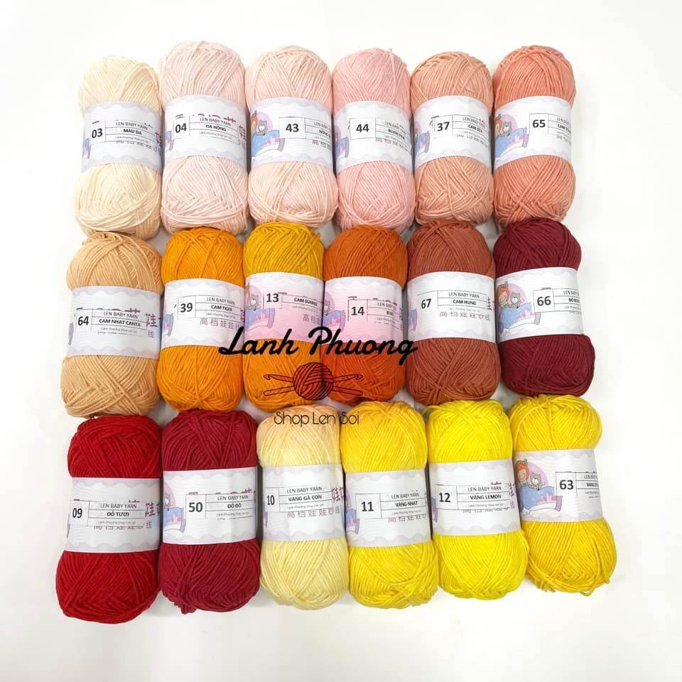 Len Baby Yarn loại 1 mềm mịn ( bảng 1)